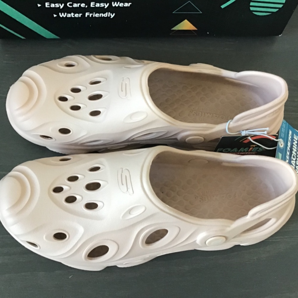 NWT Skechers Foamies Women's Clog Mules in Blush Pink - Picture 7 of 15